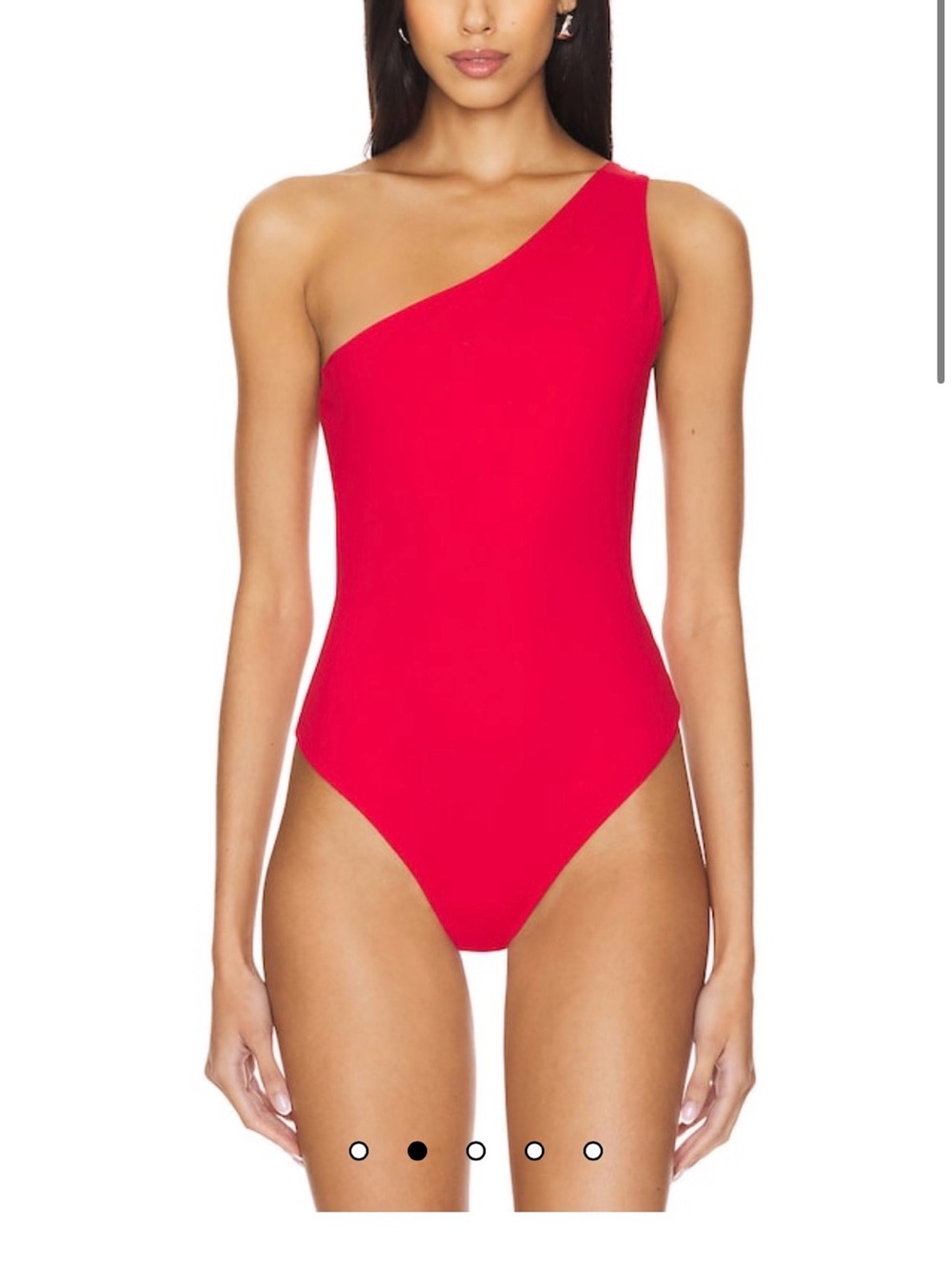 One-Shoulder Mars Red Women's Bodysuit